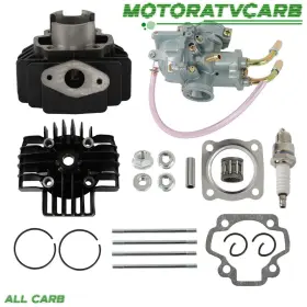 Mot3758124 All-carb Top End Piston Cylinder 50cc Big Bore Kit For Yamaha Pw50 1981-2009
