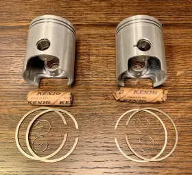 7710050799 Benelli 250cc 2c Phantom Pistons - 2 Complete Sets Rings Pins Clips Nos