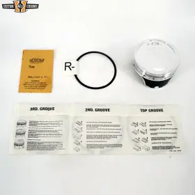 689192 Custom Chrome Rear Piston 4-1/4 Inch Bore Standard Size With Rings Pin Clips For Revtech 125 Motors