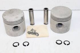 Dixie 22218-37 Harley U Ul Big Twin Flathead Motor .020 Pistons Pins And Clips New