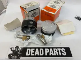 22090-86a Harley-davidson Nos Oem 21940-83 Pistons Std Pair Pins Clips