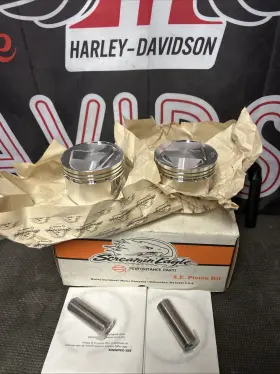 22766-98 Harley-davidson Nos Evo 1340 Screamin Eagle Pistons 10.5 1 Forged Fxr Flh Fxe 0.05 O/s