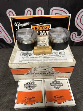 Harley-davidson 22918-98 Nos Evo 1340 Screamin Eagle Pistons 10 1 Forged Fxr Flh Fxe 0.020 O/s