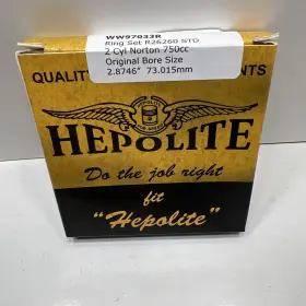 Ww97033r Hepolite Nos - Norton 2cyl 750 Motorcycle Piston Ring Set Part #r26260/std