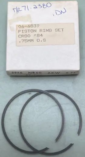 06-6839 Honda New Replaces Piston Ring Set 0.75mm Os Fits Ft84 Cr80