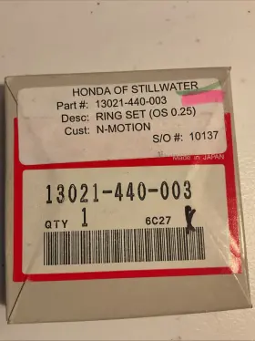 13021-440-003 Honda Gl125 Cb125s Xl125 Nx125 Piston Rings Size 0.25 Nos Genuine