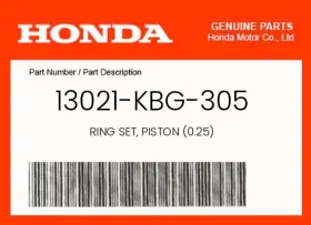 13021-kbg-305 Honda Genuine Ring Set Piston 0.25 - 13021-kbg-305 Honda Genuine Ring Set Piston 0.25 -