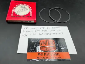 130a2-ka4-003 Honda Nos 81-85 Cr250r Genuine Oem Piston Ring Set Size 0.25 Pn #