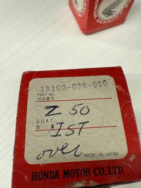Honda 13102-036-010 C50 Cd50 Ct50 Cf50 St50 Ss50 Z50 Piston Kolben Oversize 0.25 Nos Genuine