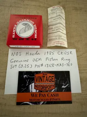 13128-ka3-760 Honda Nos 1985 Cr125r Genuine Oem Piston Ring Set Size 0.25 Part #