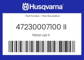 47230007100 Husqvarna New Genuine Oem Piston Cpl. Ii -