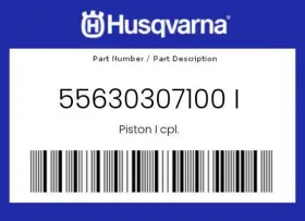 55630307100 Husqvarna New Genuine Oem Piston I Cpl. - 55630307100 Husqvarna New Genuine Oem Piston I Cpl. -
