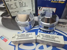 106-5542 Je Pistons 25313-73 Forged Harley Sportster Ironhead Stroker Piston Ring Set .010 Over