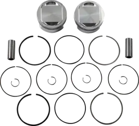 686fppzxr8 Je Pistons Piston Kit Rings Pins Round Std 3.937in Bore 10.25 1 Harley Rocker 07-10