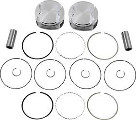 Je Pistons 78r40jpt6u Piston Kit Rings Pins M8 Std 3.937in Bore 11 1 Road Glide Custom Cvo 18-19