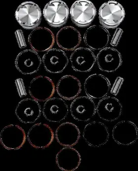 M40nfnpfd1 Je Pistons Piston Kit Rings Pins Round Std 83mm Bore 9.8 1 Ninja Zx12r 2000-2005