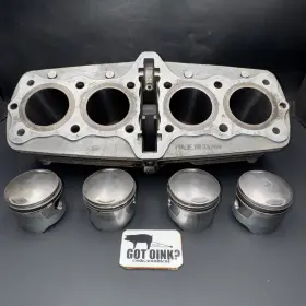 11006-013 Kawasaki 1973 73 Z1900 Z1 900 Early 903cc Oem No Groove Cylinder Block &pistons