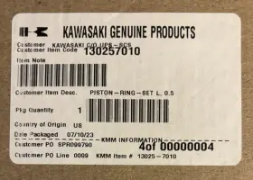 13025-7010 Kawasaki Genuine Part Piston Ring Set L 0.5 New