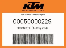 00050000229 Ktm Genuine Piston Kit I As Required -