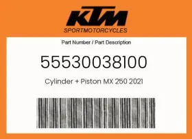 55530038100 Ktm Genuine Cylinder Piston Mx 250 2021 -