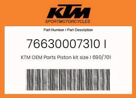 Ktm 76630007310 Genuine Piston Kit Size I 690/701 22 -