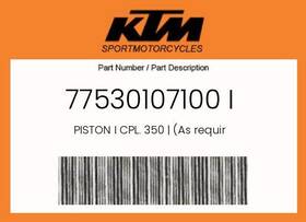 Ktm 77530107100 Genuine Piston I Cpl. 350 As Requir -