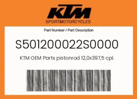 S501200022s0000 Ktm Genuine Pistonrod 12 0x397 5 Cpl. -
