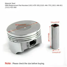 M562-a013-c Madhornets 0.50mm Piston Sit - Bore Size 66.00mm Fits Honda Xl200 Xr200r Xr200 80-02 Yu
