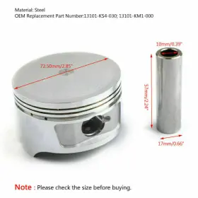 13101-ks4-030 Madhornets M562-a015-c Bore Size 72.50mm Piston Kit Fits Honda Helix Cn250 1986-2007 Us