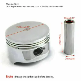 13101-ks4-030 Madhornets M562-a015-d Bore Size 73.00mm Piston Kit Fits Honda Helix Cn250 1986-2007 Yu
