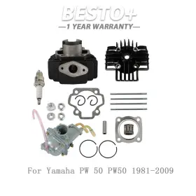 Btp158166p Munirater Carburetor Cylinder Piston Ring Gasket Top End Kit For Yamaha Pw 50 Pw50 81-09