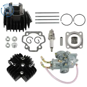 744534 Netuera For Yamaha Pw 50 1981-2009 Big Bore Kit Top End 50cc Piston Cylinder Carburetor