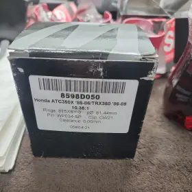8598d050 Oro2u 56-w4393 0.5 Piston Kit 85-86 Atc350 81.50 Forged Wossner