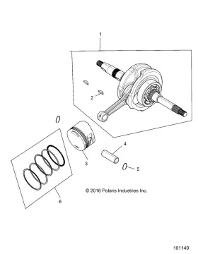 3050003 Polaris Piston Pin Genuine Oem Part Qty 1