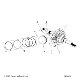 3050004 Polaris Piston Pin Circlip Genuine Oem Part Qty 1