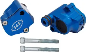 900-1186 S&s M8 Breather Head Kit Billet Anodized Blue
