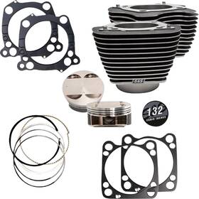 S&s 910-0845a S&s 132 Inch Cylinder Kit With Hightlighted Fins 4.500 Stroke
