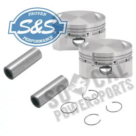 106-5554 S&s Cycle Forged Piston Kit For 89ci. Stroker Kit-flat Top-std Bore 3