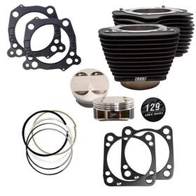 S&s Cycle 910-0844 S&s 129 Inch Big Bore Kit Black Harley Milwaukee Eight 107