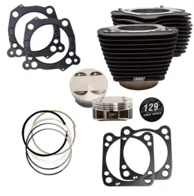 910-0844 S&s Cycle 129 Inch Big Bore Kit Black Harley Milwaukee Eight 107