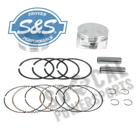 92-1401 S&s Cycle Forged Piston Kit For 100ci./107ci. Motor-std Bore