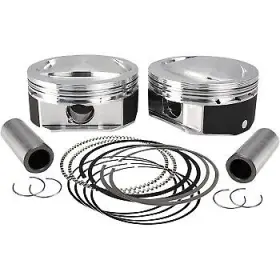 920-0114 S&s Cycle Standard Bore High Compression Piston Kit For 07-17 110 Inch Twin Camo Cvo Motor