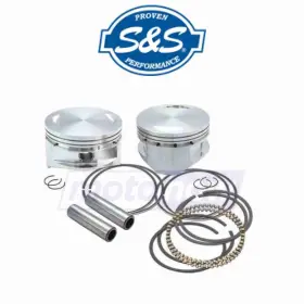 21g3 S&s Cycle Mn/21g3 Forged Piston Kit For 100ci./107ci. Motor 1984-1992 Harley Vj