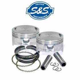 S&s Cycle Mn/k0as S&s Forged Piston Kit For 106ci. Stroker 2010-2016 Harley Uj