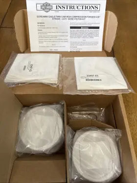 22868-00a Screamin Eagle Harley 99-06 1550 Twin Cam High Compression Piston Kit 10.5 1