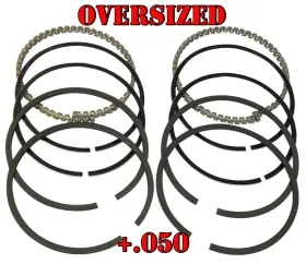 C11228r050 Superior New Set Of 2 .050 Piston Ring Harley 74 Inch Panhead Shovelhead Big Twin 1955
