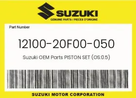 12100-20f00-050 Suzuki Genuine Piston Set Os 0.5 -