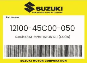 12100-45c00-050 Suzuki Genuine Piston Set Os 0.5 -