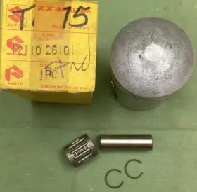 12110-26101 Suzuki New Genuine Piston Kit Crankshaft For Tm75 Ts75 With Pin Clips