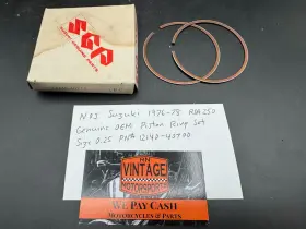 12140-40700 Suzuki Nos 1976-78 Rm250 Genuine Oem Piston Ring Set Size 0.25 Pn #